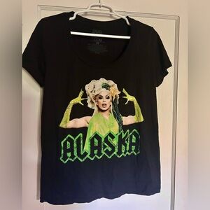 Dragqueenmerch.com Drag Legend Alaska Black Womens Graphic Tee 00